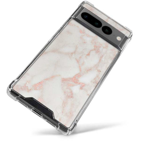 Rose Gold Marble Google Pixel 7 Pro Clear Case